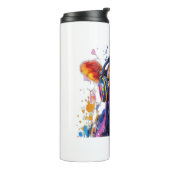 Kleurrijke Highland Koe Thermosbeker (Gedraaid links)