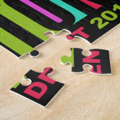 Kleurrijke Hillary Clinton 2016 aangepaste puzzel (Zijkant)