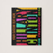 Kleurrijke Hillary Clinton 2016 aangepaste puzzel (Verticaal)