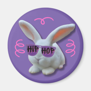 Kleurrijke Hip Hop Bunny Magneet