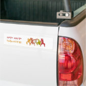 Kleurrijke Hip Hop Dansers Bumpersticker (Op Truck)