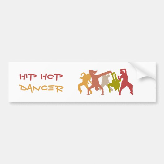 Kleurrijke Hip Hop Dansers Bumpersticker (Voorkant)