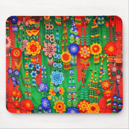 Kleurrijke Hippie Bloem Ontwerpen Muismat
