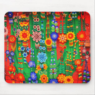 Kleurrijke Hippie Bloem Ontwerpen Muismat