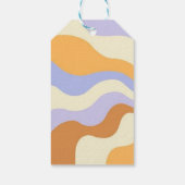 Kleurrijke Hippie Bloem Retro Groovy Dank u Cadeaulabel (Achterkant)