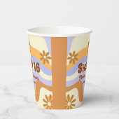 Kleurrijke Hippie Bloem Retro Groovy Sweet 16 Papieren Bekers (Links)
