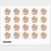 Kleurrijke Hippie Bloem Retro Groovy Sweet 16 Ronde Sticker (Vel)