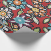 Kleurrijke hippie bloemen papier (Hoek)