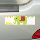  kleurrijke Hippie Elephant Flower Power Bumpersticker (Op auto)