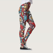 kleurrijke hippie groovy - bloem leggings (Rechts)
