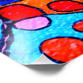 kleurrijke hippie liefdesfoto foto afdruk (Hoek)