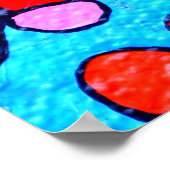 kleurrijke hippie peace and love poster (Hoek)