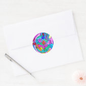 Kleurrijke hippie vrede liefde sticker (Envelop)