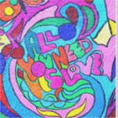 kleurrijke hippie vredesliefde Thunder_Cove Sticker (Voorkant)