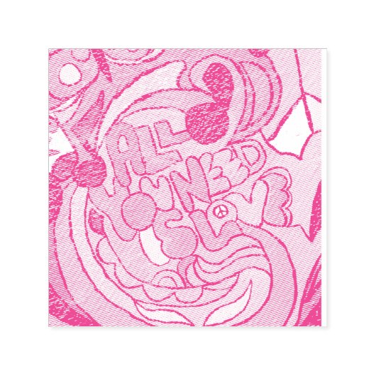 kleurrijke hippie vredesliefde Thunder_Cove Zelfinktende Stempel (Design)