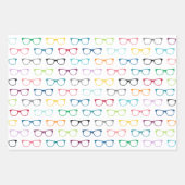 Kleurrijke Hipster glazen patroon Nerd Inpakpapier Vel (Voorkant 2)