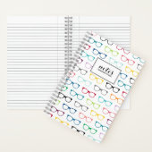 Kleurrijke Hipster glazen veelkleurig Notitieboek (Binnen)