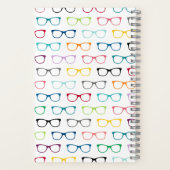 Kleurrijke Hipster glazen veelkleurig Notitieboek (Achterkant)