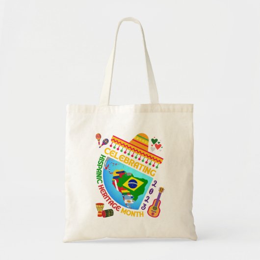 Kleurrijke HISPANIC HERITAGE MAAND Tote Bag (Voorkant)