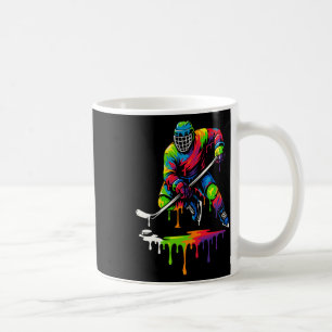 Kleurrijke Hockey Ijs Drip Speler  Koffiemok
