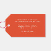 Kleurrijke Hoera voor 2025 Starbursts Happy New Ye Cadeaulabel (Achterkant Horizontaal)