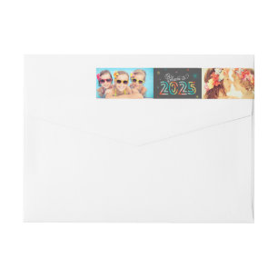 Kleurrijke Hoera voor 2025 Sterren Gelukkig Nieuwj