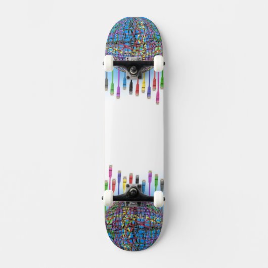 Kleurrijke hogesnelheidsnetwerkkabels Skateboard (Voorkant)