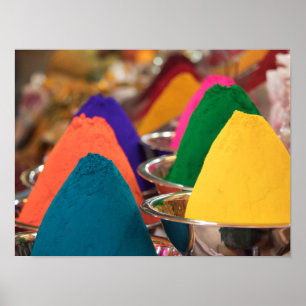 Kleurrijke Holi-poederverf Poster