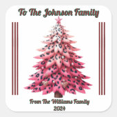 Kleurrijke Holiday Gift Wrap Sticker (Voorkant)