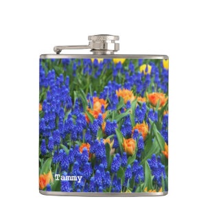 Kleurrijke Holland Blub Flowers Custom Flask Heupfles