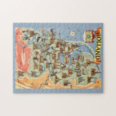 Kleurrijke Holland kaart Legpuzzel (Horizontaal)