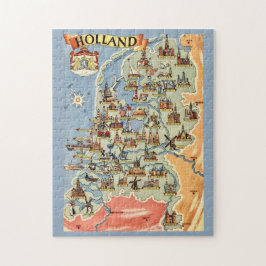 Kleurrijke Holland kaart Legpuzzel