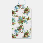 Kleurrijke Holly en Blauw Vergeet me Nots Cadeaulabel (Achterkant)