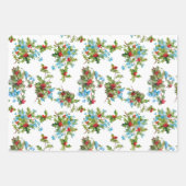Kleurrijke Holly, Forget-me-Nots en Polka Dots Inpakpapier Vel (Voorkant)