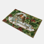 Kleurrijke  Holly, Robins en Groet Deurmat (Schuin)