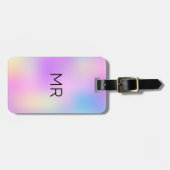 Kleurrijke holografische achtergrond 3 bagagelabel (Voorkant horizontaal)