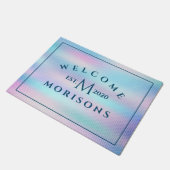 Kleurrijke holografische achtergrond deurmat (Schuin)