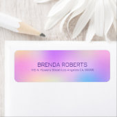 Kleurrijke holografische achtergrond etiket (Insitu)