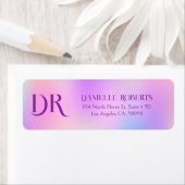 Kleurrijke holografische achtergrond etiket (Insitu)