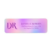 Kleurrijke holografische achtergrond etiket (Voorkant)