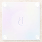 Kleurrijke holografische achtergrond glazen onderzetter (Achterkant)