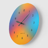 Kleurrijke holografische achtergrond grote klok (Hoek)