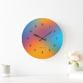 Kleurrijke holografische achtergrond grote klok (Huis)