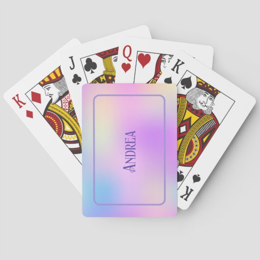 Kleurrijke holografische achtergrond pokerkaarten (Achterkant)