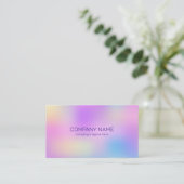 Kleurrijke holografische achtergrond visitekaartje (Staand voorkant)