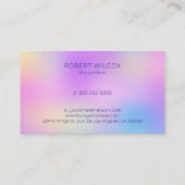 Kleurrijke holografische achtergrond visitekaartje (Achterkant)
