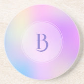 Kleurrijke holografische achtergrond zandsteen onderzetter (Voorkant)