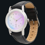 Kleurrijke holografische achtergrondklok horloge<br><div class="desc">Afbeelding met een kleurrijke holografische achtergrond.</div>