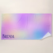 Kleurrijke holografische badhanddoek (Voorkant)