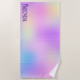 Kleurrijke holografische badhanddoek